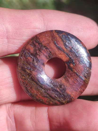 Pietersite rot schwarz - Edelstein Kette Rarität selten Schutzsymbol Heilstein Kristall HIPPIE Boho Tibet Ethno Mann Frau Geschenk Er Sie - Art of Nature Berlin