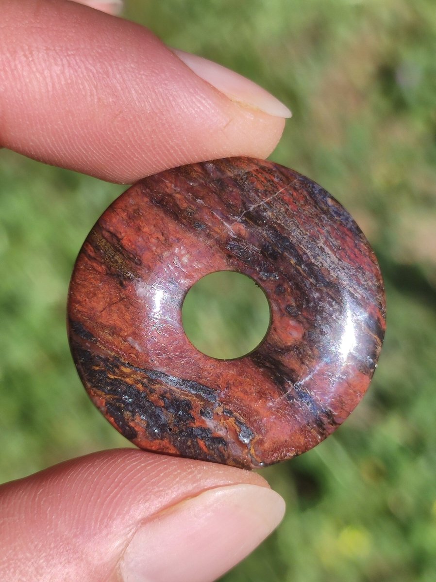 Pietersite rot schwarz - Edelstein Kette Rarität selten Schutzsymbol Heilstein Kristall HIPPIE Boho Tibet Ethno Mann Frau Geschenk Er Sie - Art of Nature Berlin