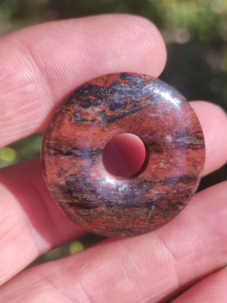 Pietersite rot schwarz - Edelstein Kette Rarität selten Schutzsymbol Heilstein Kristall HIPPIE Boho Tibet Ethno Mann Frau Geschenk Er Sie - Art of Nature Berlin