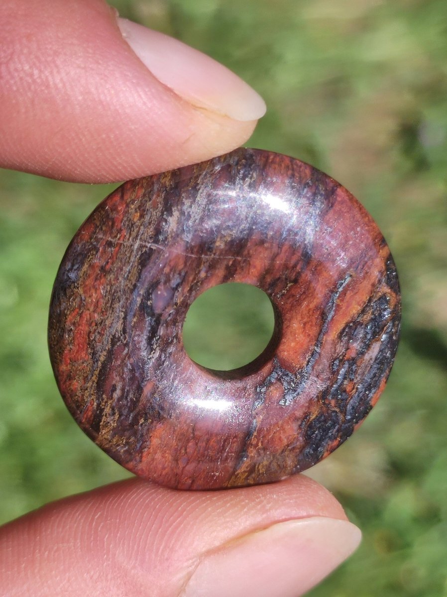 Pietersite rot schwarz - Edelstein Kette Rarität selten Schutzsymbol Heilstein Kristall HIPPIE Boho Tibet Ethno Mann Frau Geschenk Er Sie - Art of Nature Berlin