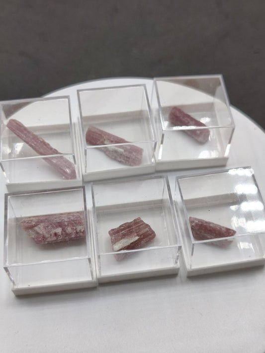 Pinker Turmalin Rohkristall aus Brasilien – Rosa Rubellit – 6 Unikate zur Wahl Kristalle & Mineralien Sammler Stufen Edelstein Deko Kristall - Art of Nature Berlin