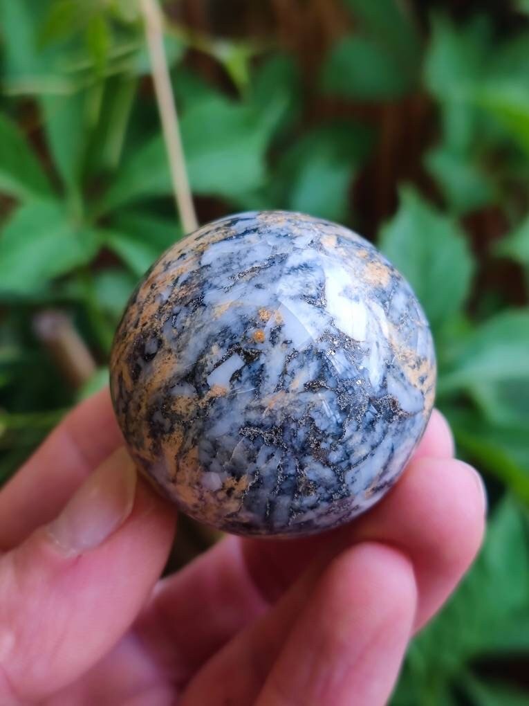 Pinolith AAA golden Magische Edelstein Kugel Massage & Deko Sphere Crystal Spielkugel Meditation ~HIPPIE ~GOA Ethno Heilstein Naturschatz - Art of Nature Berlin