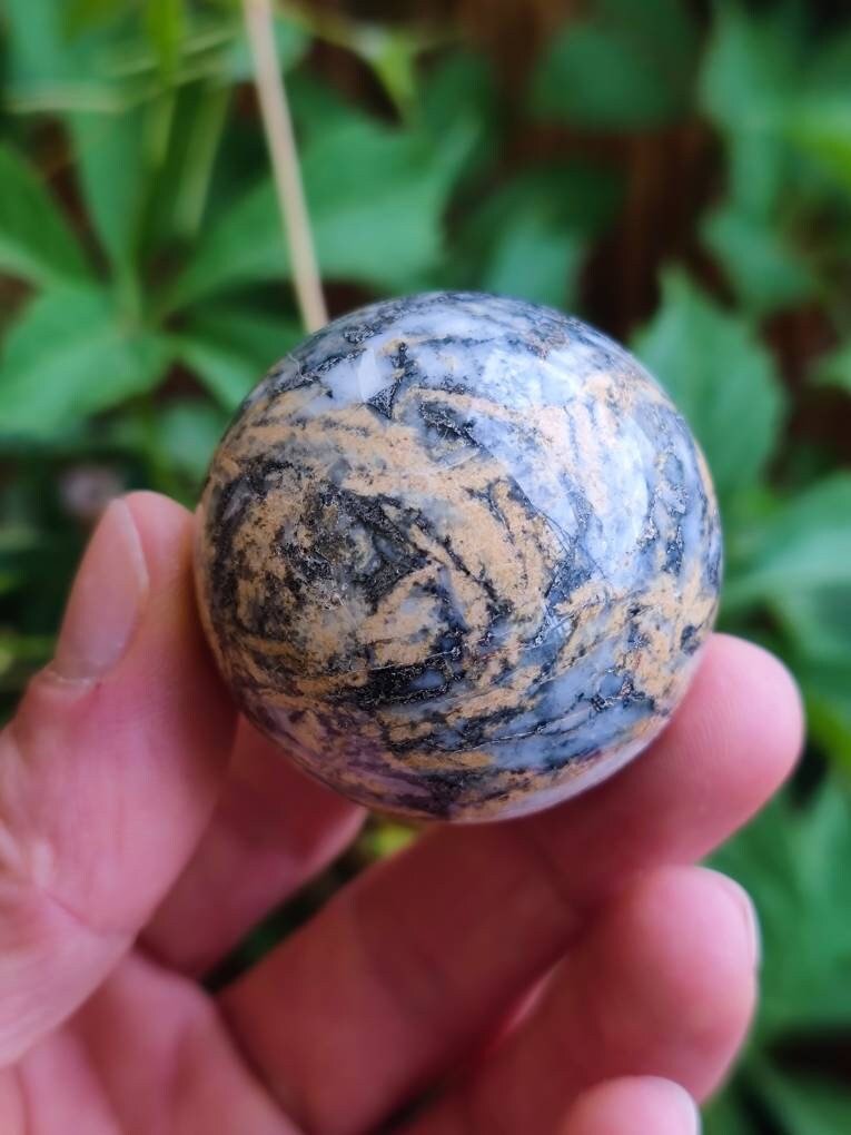 Pinolith AAA golden Magische Edelstein Kugel Massage & Deko Sphere Crystal Spielkugel Meditation ~HIPPIE ~GOA Ethno Heilstein Naturschatz - Art of Nature Berlin