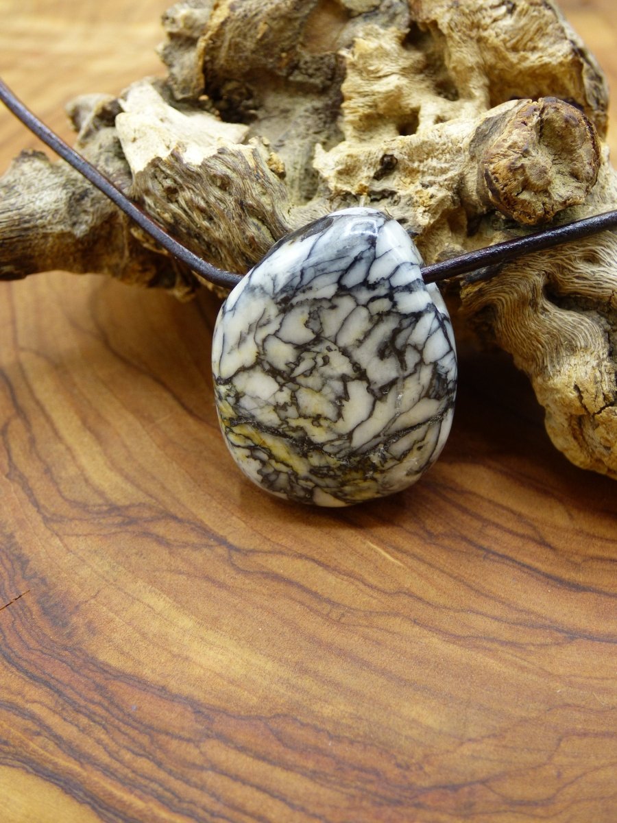 Pinolith ~ Edelstein Kette ~HIPPIE ~GOA ~Boho ~Ethno ~Nature ~Heilstein - Art of Nature Berlin