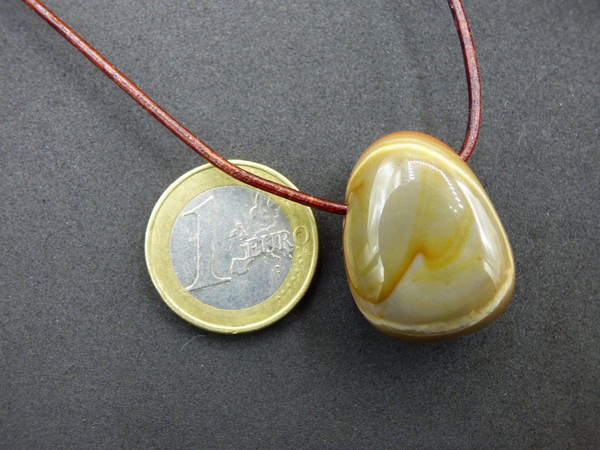 Polychrom Jaspis - Edelstein Kette rot braun Anhänger HIPPIE GOA Boho Ethno Natur Heilstein Rarität Kristall Geschenk Sie Mann Frau Schmuck - Art of Nature Berlin