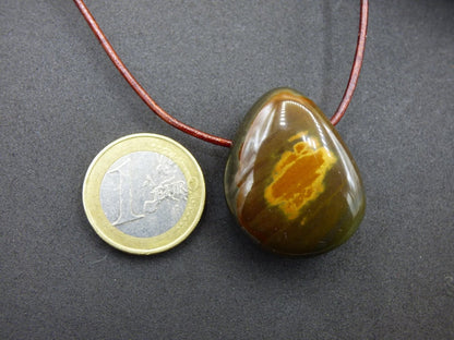 Polychrom Jaspis - Edelstein Kette rot braun Anhänger HIPPIE GOA Boho Ethno Natur Heilstein Rarität Kristall Geschenk Sie Mann Frau Schmuck - Art of Nature Berlin