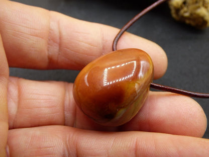 Polychrom Jaspis - Edelstein Kette rot braun Anhänger HIPPIE GOA Boho Ethno Natur Heilstein Rarität Kristall Geschenk Sie Mann Frau Schmuck - Art of Nature Berlin