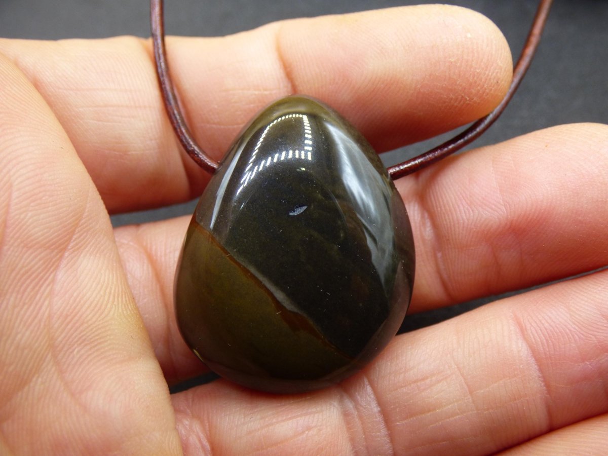 Polychrom Jaspis - Edelstein Kette rot braun Anhänger HIPPIE GOA Boho Ethno Natur Heilstein Rarität Kristall Geschenk Sie Mann Frau Schmuck - Art of Nature Berlin