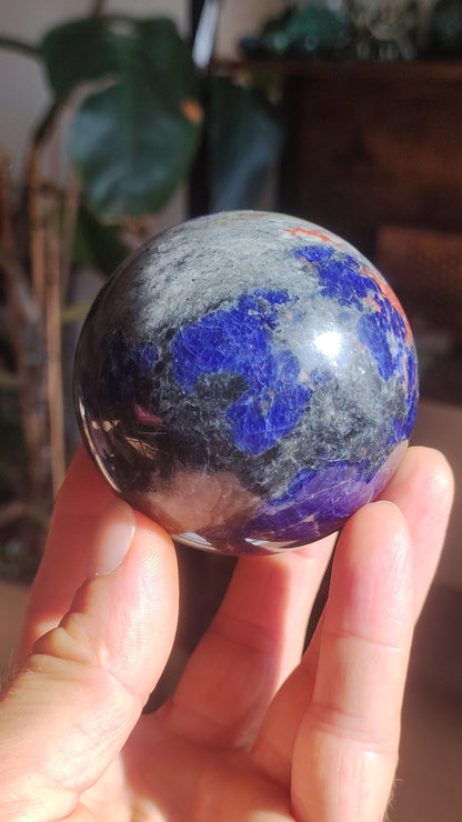 Sodalite – Boule de pierres précieuses décoratives, sphère de massage, boule de jeu en cristal, méditation, pierre de guérison, cadeau pour femme et homme, pour sa maison, l'énergie, la vie de rêve