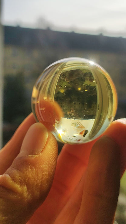 Citrine A ~ Magic Gemstone Ball Massage &amp; Decoration Sphere Crystal Gift Meditation Healing Stone Natural Yellow Clear Transparent