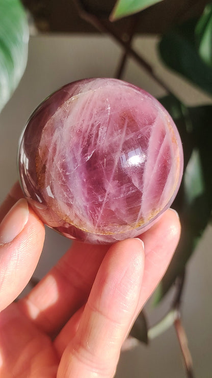 Pink Amethyst - Gemstone Ball Decoration Sphere Massage Crystal Meditation Healing Stone Woman Man Gift Him Her House Energy Living
