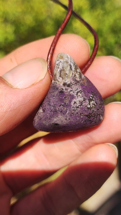 Purpurite ~ Gemstone ~ Necklace ~ Rare ~ HIPPIE ~ GOA ~ Boho ~ Ethno ~ Nature ~ Healing Stone ~ Collector