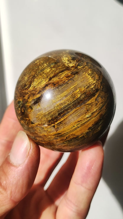 Pietersite gold  Edelstein Kugel Massage Haus Magische Deko Sphere Kristall Meditation HIPPIE GOA Boho Heilstein Naturschatz Sammler Mineral