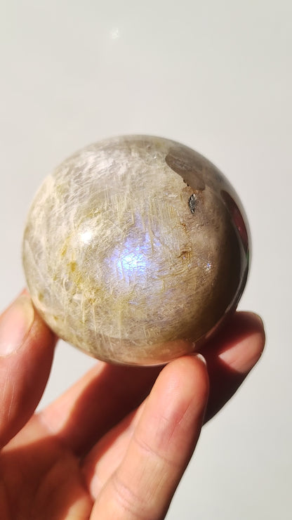 Pierre de lune / Pierre de lune ~ Boule de pierres précieuses Massage &amp; Sphère de décoration ~ HIPPIE ~ GOA ~ Boho ~ Ethno ~ Nature ~ Pierre de guérison ~ Nature ~ Flash ~ Chatoyant