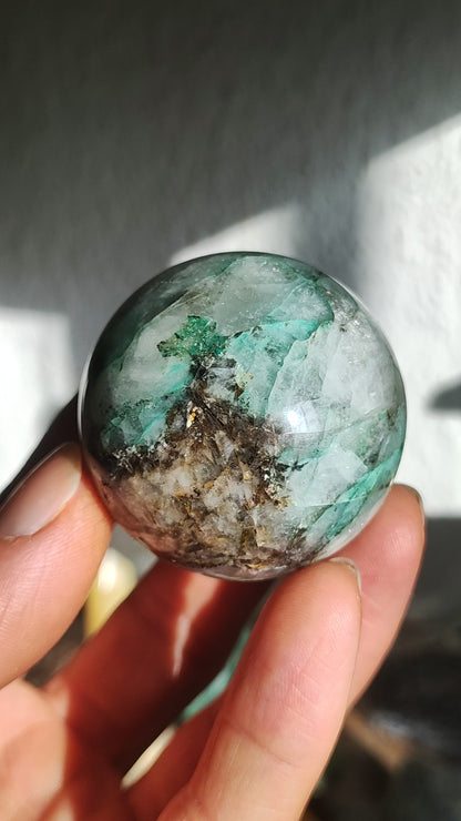 Quantum Quattro AAA Sphere ~ Magical Gemstone Ball Massage &amp; Decoration Crystal Meditation Healing Stone Rarity Collector Mineral Round Chrysocolla