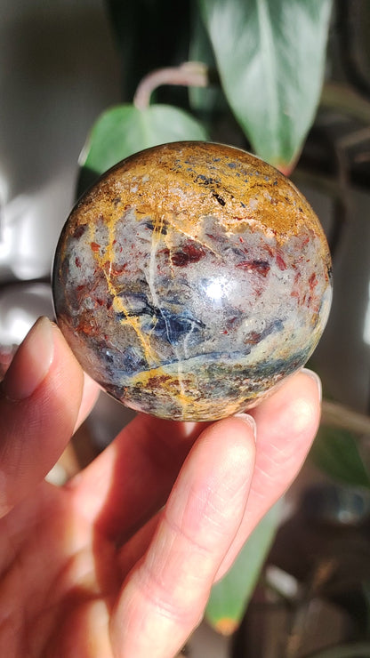 Pietersite ~ Boule de pierres précieuses magique Massage et décoration Sphère Boule de jeu en cristal Méditation ~ HIPPIE ~ GOA ~ Boho ~ Ethno ~ Pierre de guérison ~ Trésor naturel