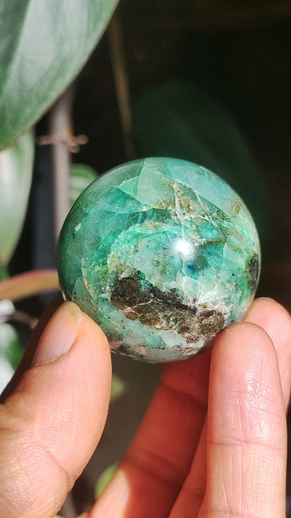 Quantum Quattro AAA Sphere ~ Magical Gemstone Ball Massage &amp; Decoration Crystal Meditation Healing Stone Rarity Collector Mineral Round Chrysocolla