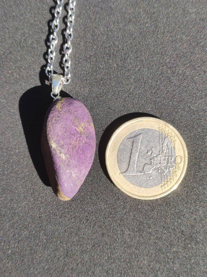 Purpurit ~ Edelstein Kette 925 Sterling Silber Öse ~selten ~HIPPIE ~GOA ~Boho ~Ethno ~Nature ~Heilstein ~Sammler - Art of Nature Berlin