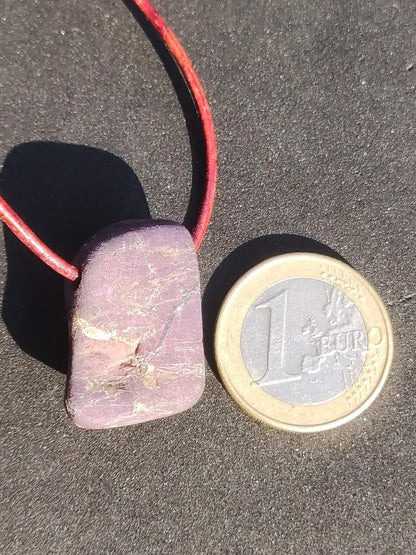 Purpurit - Edelstein Kette lila Natur Heilstein Schutz Glück Mann Frau Er Sie Freund Mutter Glück HIPPIE Rarität Geschenk Unikat Anhänger - Art of Nature Berlin