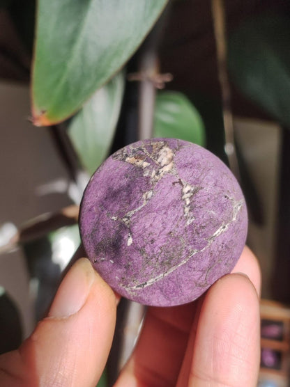 Purpurit - Edelstein Kugel lila Natur Heilstein Deko Sphere Kristall Geschenk Er Sie Haus Einweihung Wohnung Energie Kraft Sammler Rarität - Art of Nature Berlin