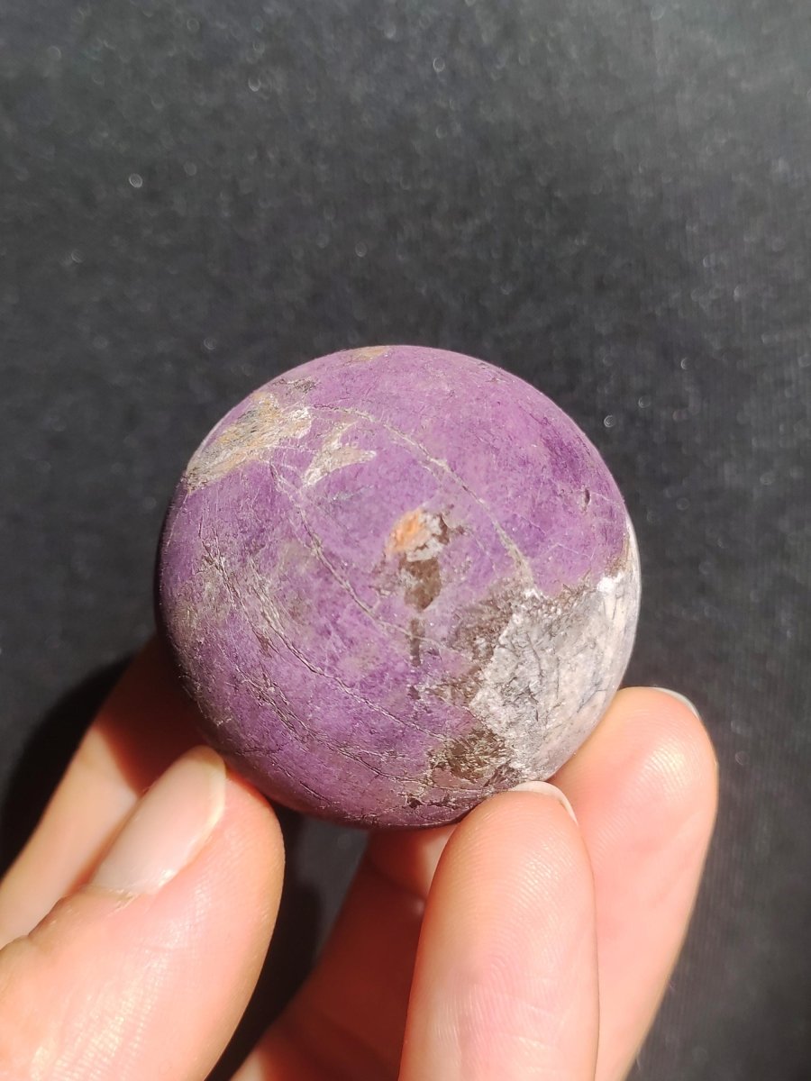 Purpurit - Edelstein Kugel lila Natur Heilstein Deko Sphere Kristall Geschenk Er Sie Haus Einweihung Wohnung Energie Kraft Sammler Rarität - Art of Nature Berlin