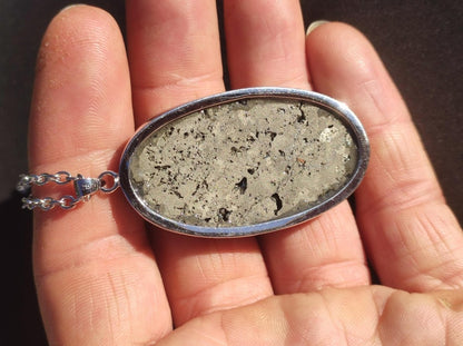 Pyrit ~ 925 Silber Edelstein Kette Heilstein Natur Grau Rarität Edel Mann Frau Geschenk Er Sie Freundin Selten Energie Kraft Ruhe Glück - Art of Nature Berlin