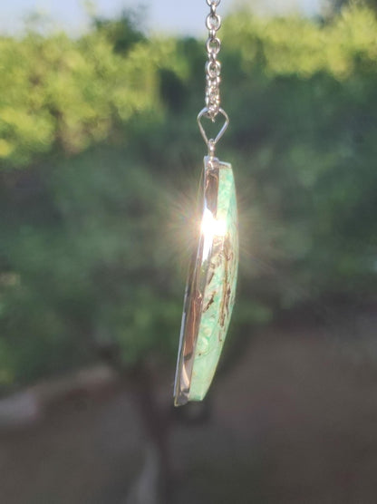 Quantum Quattro - 925 Silber Edelstein Kette Heilstein Natur Mann Frau Geschenk Er Sie Freundin Energie Kraft Ruhe Glück Rarität - Art of Nature Berlin