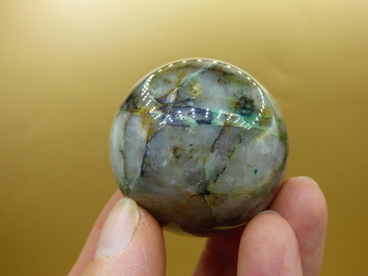 Quantum Quattro AAA Sphere ~ Magische Edelstein Kugel Massage & Deko Crystal Meditation Heilstein Rarität Sammler Mineral Rund Chrysokolla - Art of Nature Berlin