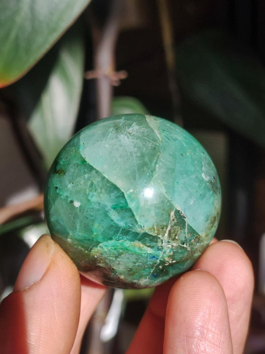 Quantum Quattro AAA Sphere ~ Magische Edelstein Kugel Massage & Deko Crystal Meditation Heilstein Rarität Sammler Mineral Rund Chrysokolla - Art of Nature Berlin