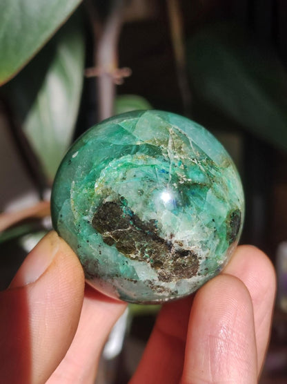 Quantum Quattro AAA Sphere ~ Magische Edelstein Kugel Massage & Deko Crystal Meditation Heilstein Rarität Sammler Mineral Rund Chrysokolla - Art of Nature Berlin