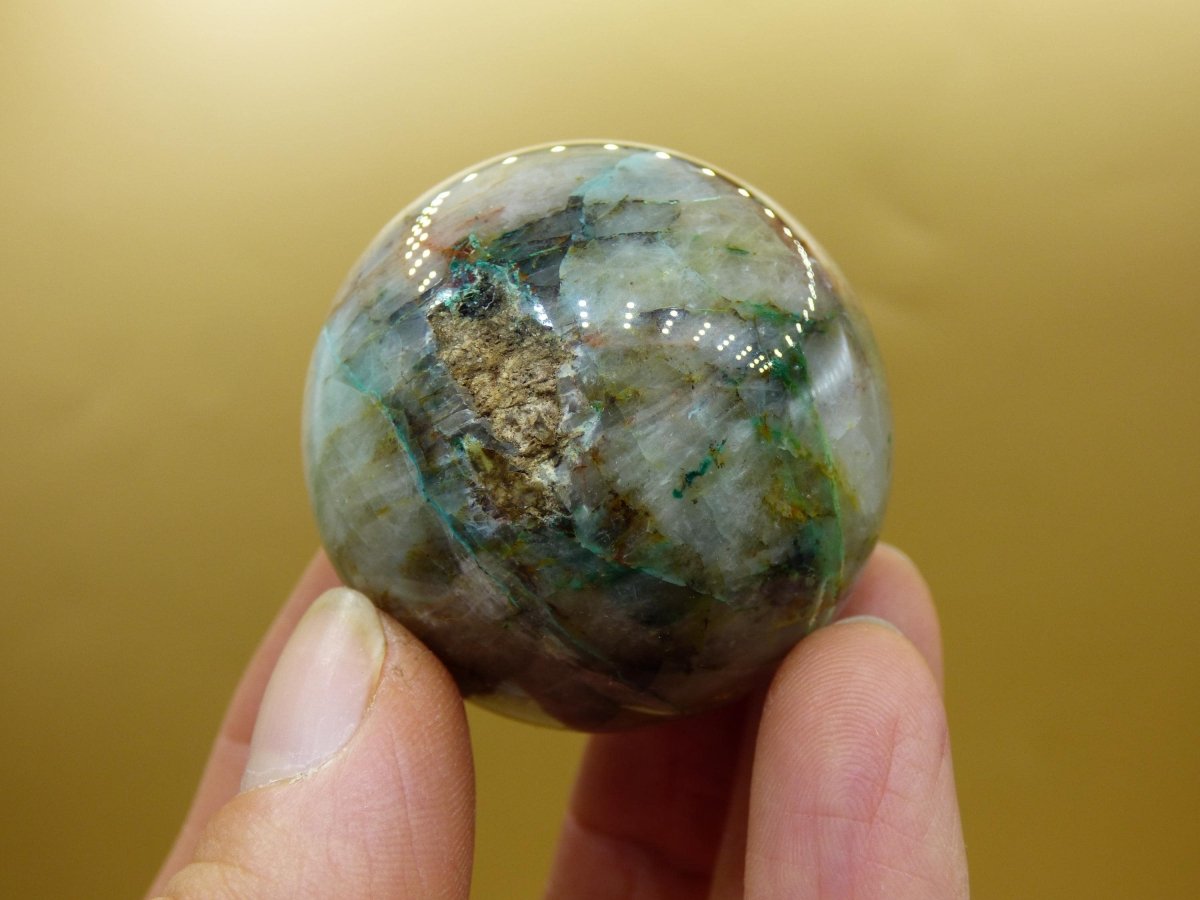Quantum Quattro AAA Sphere ~ Magische Edelstein Kugel Massage & Deko Crystal Meditation Heilstein Rarität Sammler Mineral Rund Chrysokolla - Art of Nature Berlin