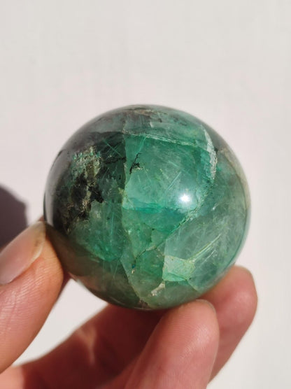 Quantum Quattro AAA Sphere ~ Magische Edelstein Kugel Massage & Deko Crystal Meditation Heilstein Rarität Sammler Mineral Rund Chrysokolla - Art of Nature Berlin