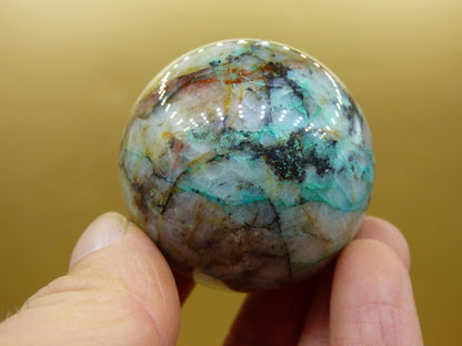 Quantum Quattro AAA Sphere ~ Magische Edelstein Kugel Massage & Deko Crystal Meditation Heilstein Rarität Sammler Mineral Rund Chrysokolla - Art of Nature Berlin