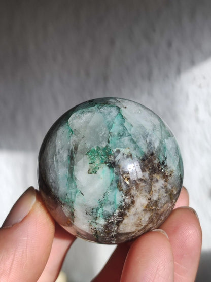 Quantum Quattro AAA Sphere ~ Magische Edelstein Kugel Massage & Deko Crystal Meditation Heilstein Rarität Sammler Mineral Rund Chrysokolla - Art of Nature Berlin