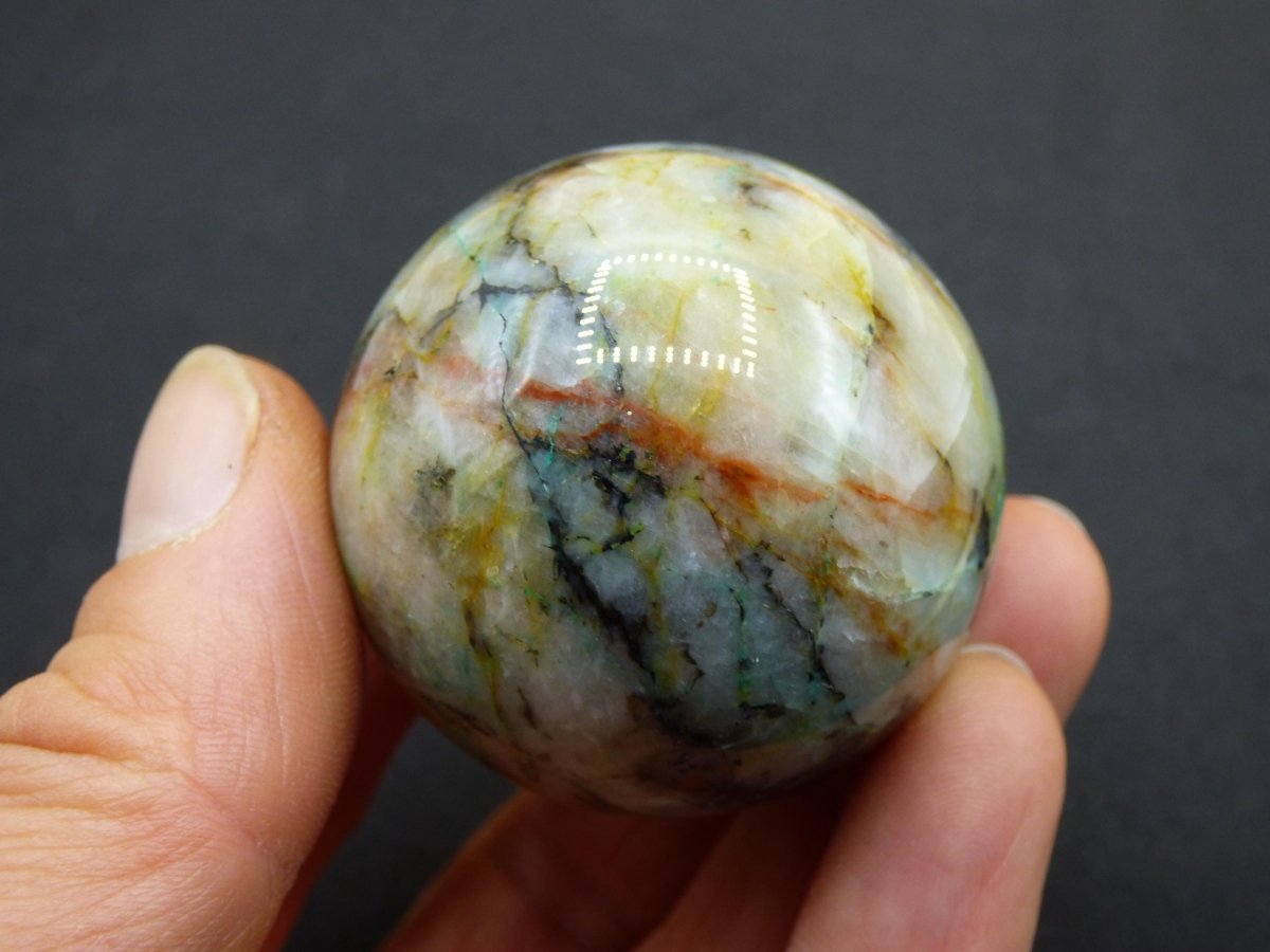Quantum Quattro AAA Sphere ~ Magische Edelstein Kugel Massage & Deko Crystal Meditation Heilstein Rarität Sammler Mineral Rund Chrysokolla - Art of Nature Berlin