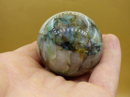 Quantum Quattro AAA Sphere ~ Magische Edelstein Kugel Massage & Deko Crystal Meditation Heilstein Rarität Sammler Mineral Rund Chrysokolla - Art of Nature Berlin