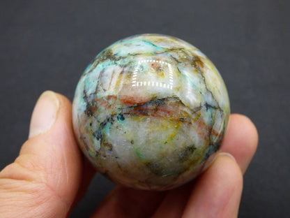 Quantum Quattro AAA Sphere ~ Magische Edelstein Kugel Massage & Deko Crystal Meditation Heilstein Rarität Sammler Mineral Rund Chrysokolla - Art of Nature Berlin