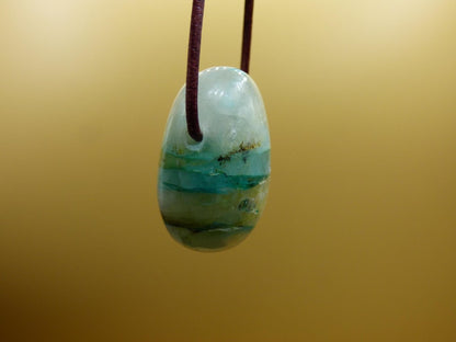 Quantum Quattro Chrysocoll Chrysokolla Azurit Quarz ~ Edelstein Kette HIPPIE GOA Boho Tibet Ethno Nature Donut Heilstein Rarität - Art of Nature Berlin