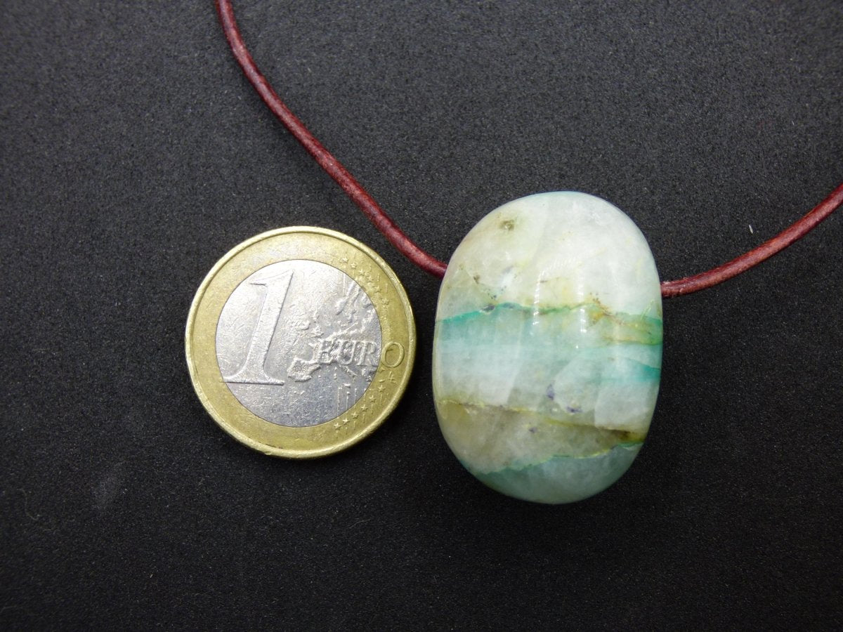 Quantum Quattro Chrysocoll Chrysokolla Azurit Quarz ~ Edelstein Kette HIPPIE GOA Boho Tibet Ethno Nature Donut Heilstein Rarität - Art of Nature Berlin