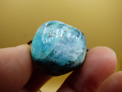 Quantum Quattro Chrysocoll Chrysokolla Azurit Quarz ~ Edelstein Kette HIPPIE GOA Boho Tibet Ethno Nature Donut Heilstein Rarität - Art of Nature Berlin