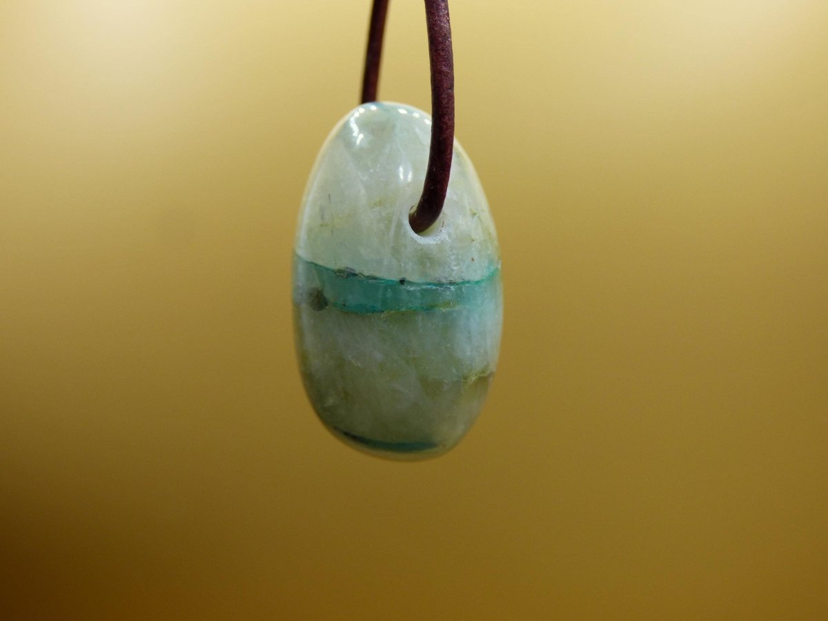 Quantum Quattro Chrysocoll Chrysokolla Azurit Quarz ~ Edelstein Kette HIPPIE GOA Boho Tibet Ethno Nature Donut Heilstein Rarität - Art of Nature Berlin