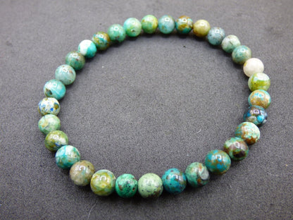 Quantum Quattro Chrysocoll Quarz Azurit Dioptas *Unikat* - Edelstein Armband blau GOA Boho Natur Heilstein Geschenk Er Sie Mann Frau Freund - Art of Nature Berlin