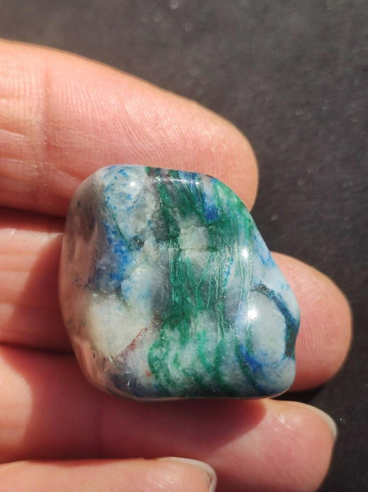 Quantum Quattro Chrysocoll Shattuckit Quarz Azurit blau Natur Heilstein Meditation Ritual Indianer Schamanen Edelstein Mineral Sammler - Art of Nature Berlin