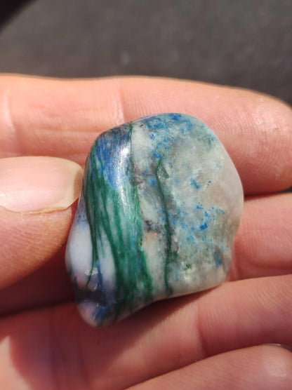 Quantum Quattro Chrysocoll Shattuckit Quarz Azurit blau Natur Heilstein Meditation Ritual Indianer Schamanen Edelstein Mineral Sammler - Art of Nature Berlin