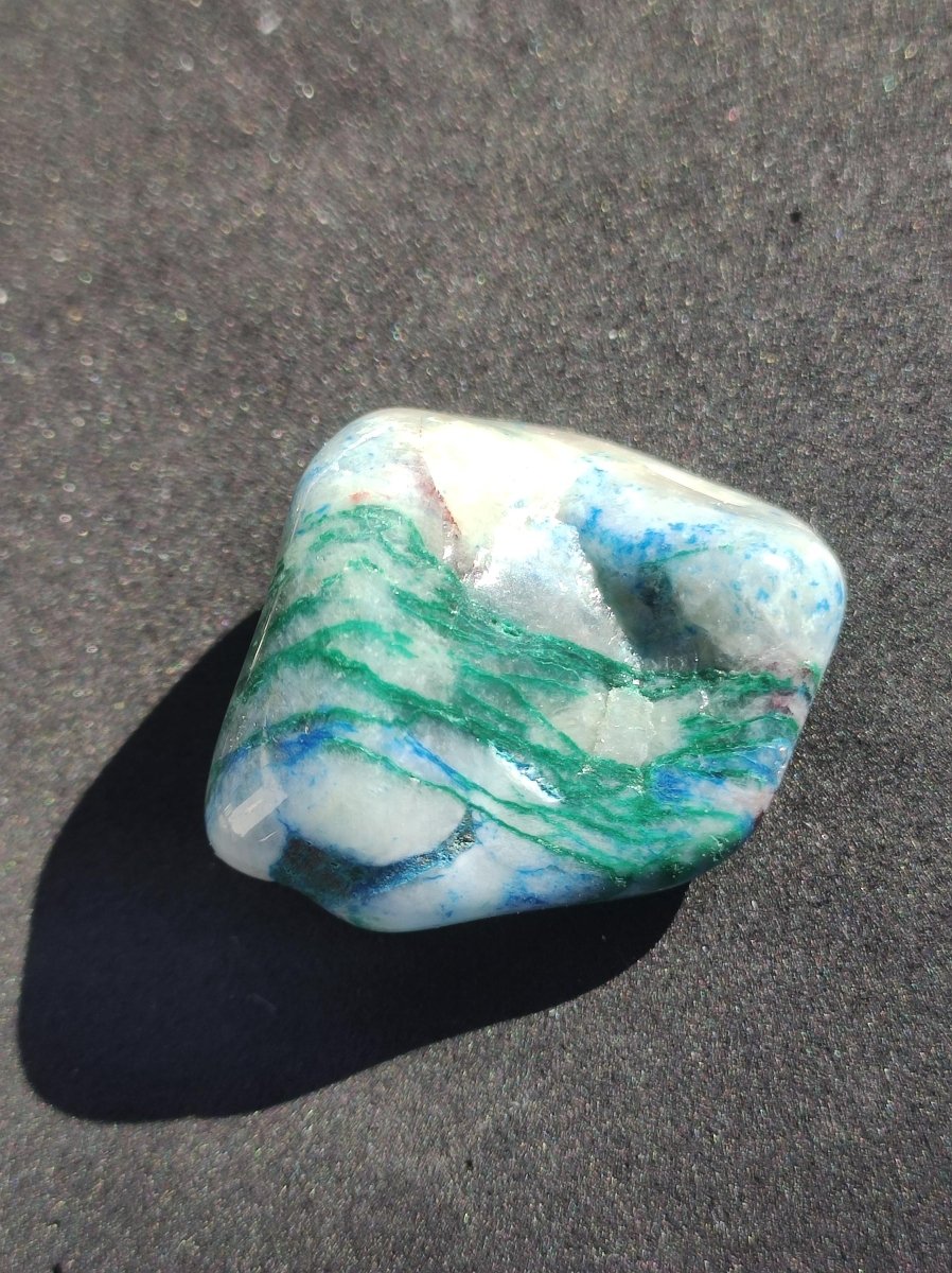 Quantum Quattro Chrysocoll Shattuckit Quarz Azurit blau Natur Heilstein Meditation Ritual Indianer Schamanen Edelstein Mineral Sammler - Art of Nature Berlin