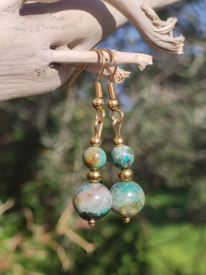 Quantum Quattro ~ Edelstein Ohrringe *Unikat* ~GOA ~Hippie ~Boho ~Ethno ~Nature ~Heilstein ~Natur ~Ohrhänger ~Edelstahl ~Rarität - Art of Nature Berlin