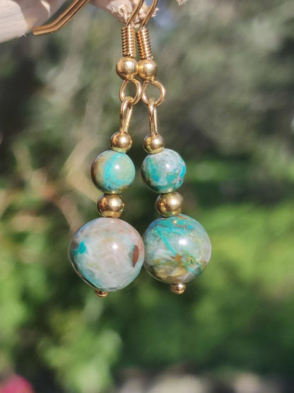 Quantum Quattro ~ Edelstein Ohrringe *Unikat* ~GOA ~Hippie ~Boho ~Ethno ~Nature ~Heilstein ~Natur ~Ohrhänger ~Edelstahl ~Rarität - Art of Nature Berlin