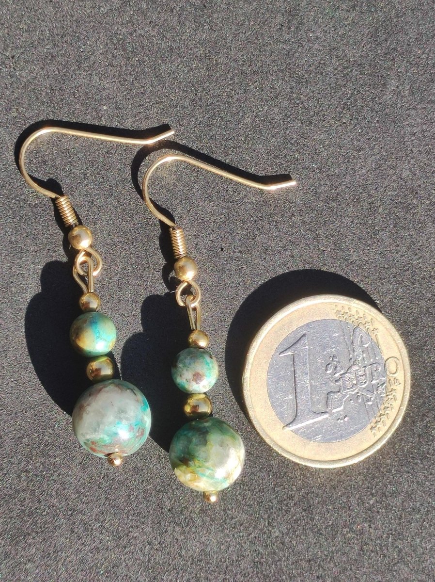 Quantum Quattro ~ Edelstein Ohrringe *Unikat* ~GOA ~Hippie ~Boho ~Ethno ~Nature ~Heilstein ~Natur ~Ohrhänger ~Edelstahl ~Rarität - Art of Nature Berlin