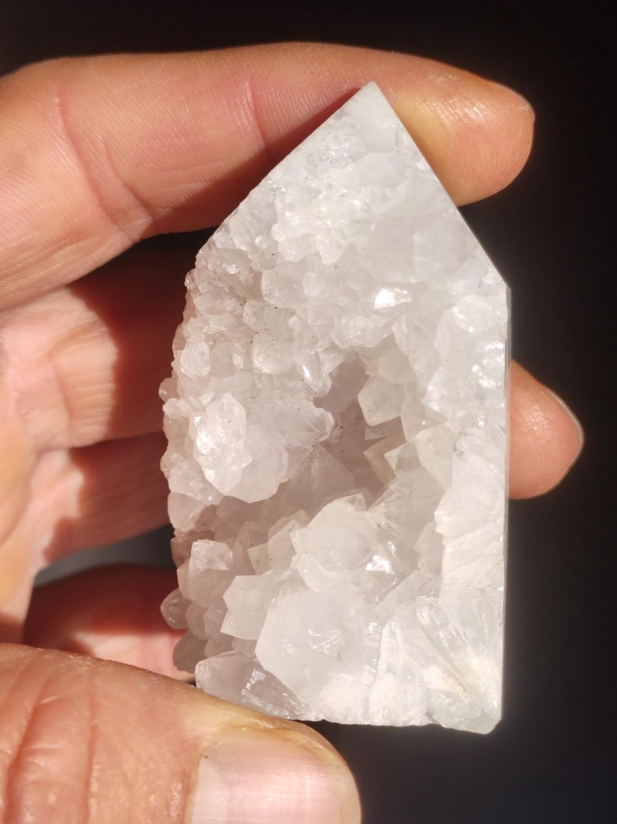 Quarz Geode - Kristall Point Spitze Turm Obelisk Magische Edelstein Deko Sammler Unikat HIPPIE GOA Ethno Heilstein Natur Wohnen Energie - Art of Nature Berlin