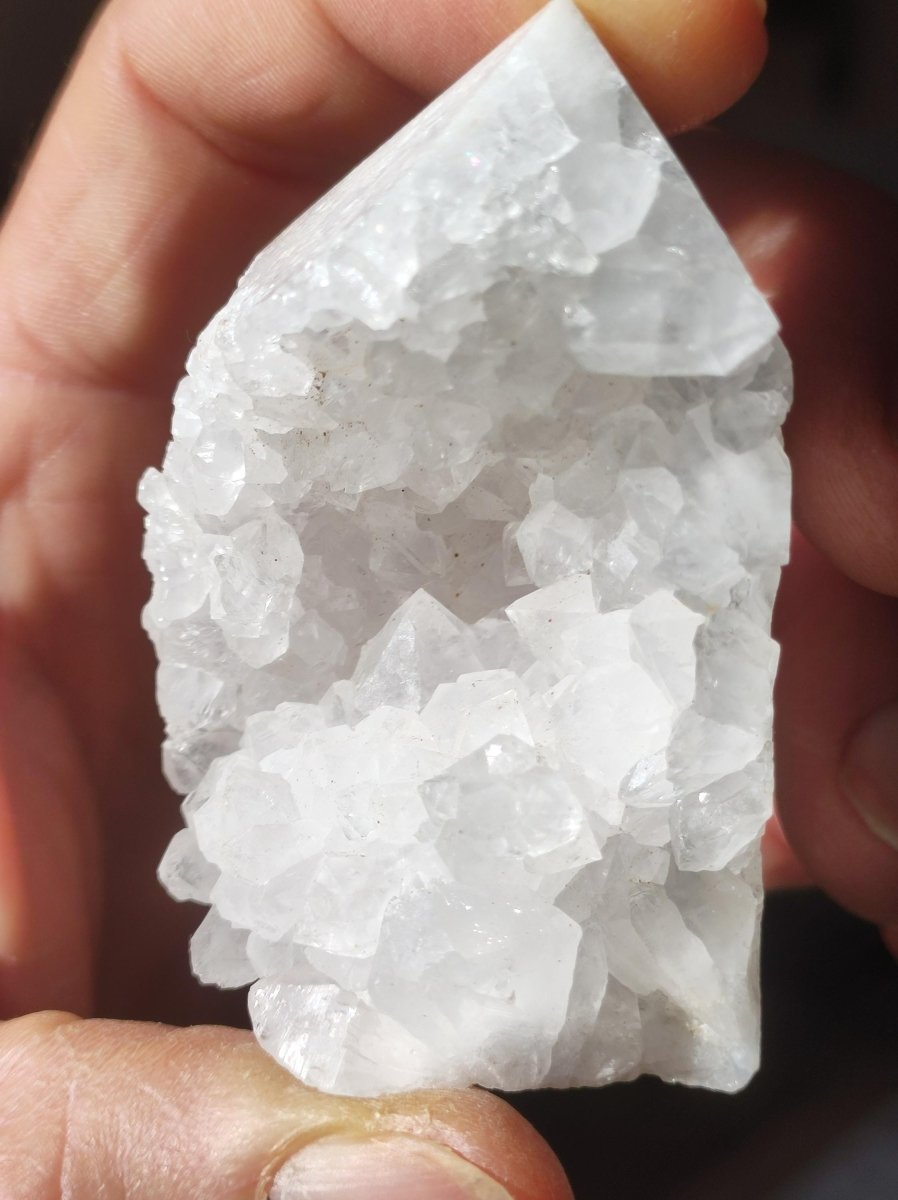 Quarz Geode - Kristall Point Spitze Turm Obelisk Magische Edelstein Deko Sammler Unikat HIPPIE GOA Ethno Heilstein Natur Wohnen Energie - Art of Nature Berlin